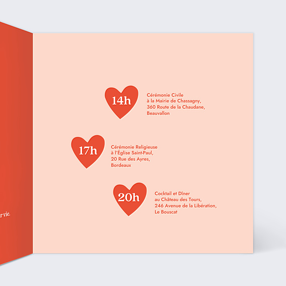 Faire-part Mariage Chanson d’Amour