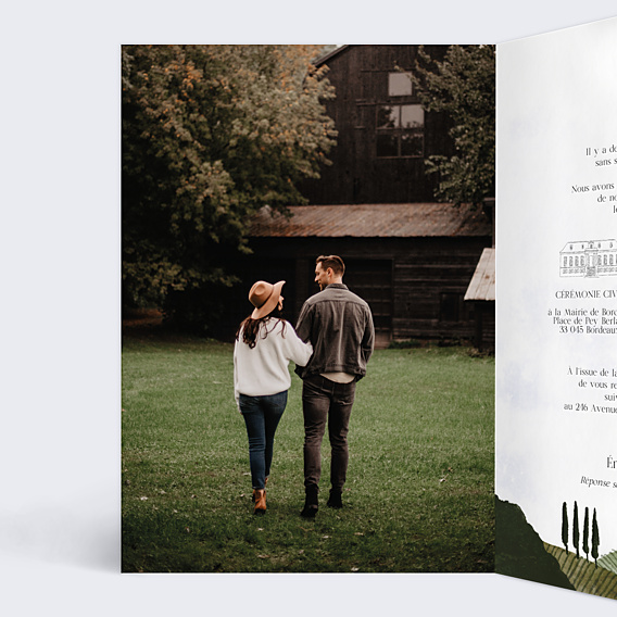 Faire-part Mariage Vignes