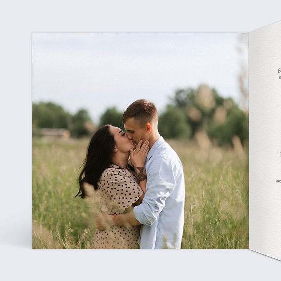 Faire part mariage Vignes de l'Amour Intérieur Gauche