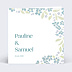 Faire-part Mariage Petites fleurs bleues