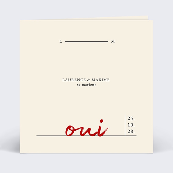Faire-part Mariage Booklover