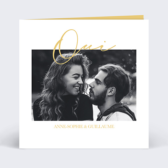 Faire part mariage Joli Oui avec Graines
