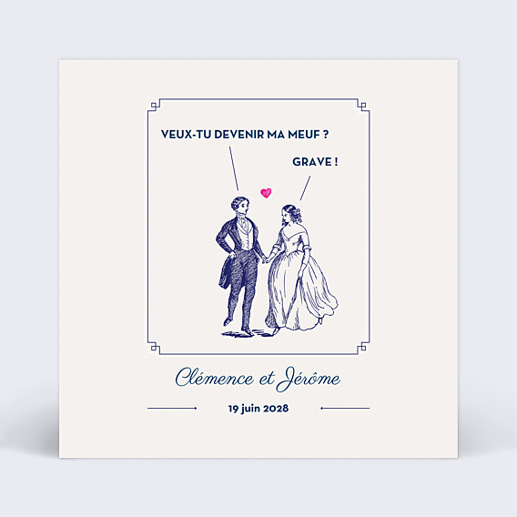 Faire-part Mariage Hirondelle d'Amour