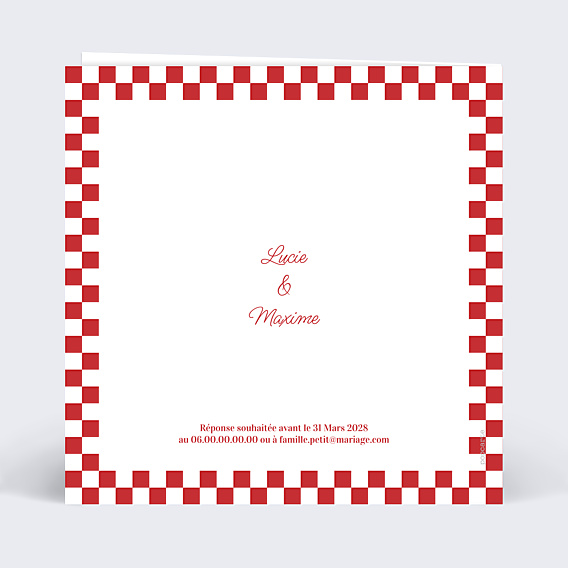 Faire-part Mariage Pizza amore