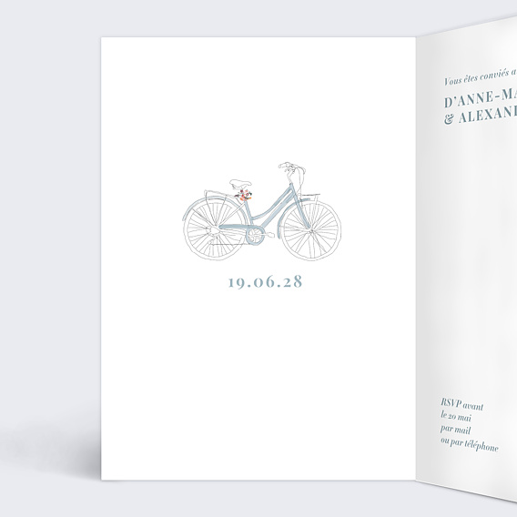 Faire part mariage Illustration Bohème Intérieur Gauche