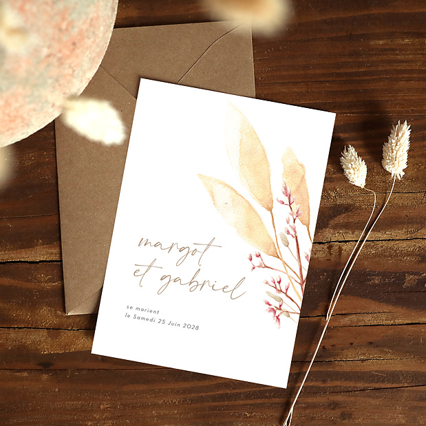 Faire-part Mariage Prairie