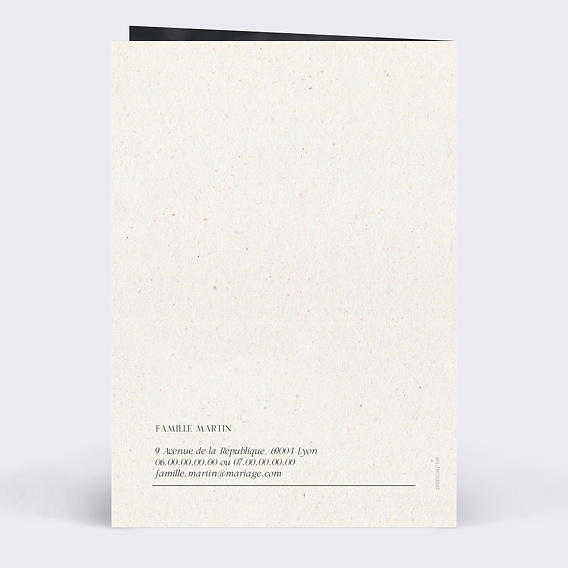 Faire part mariage Notre Essentiel Verso