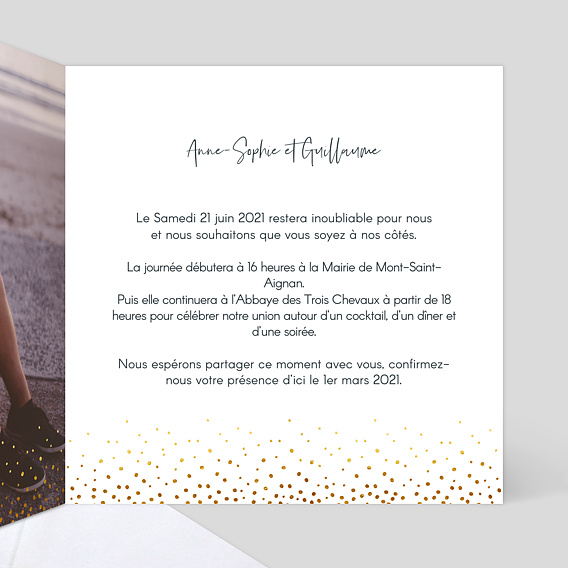 Faire part mariage Élégance Intérieur Droit