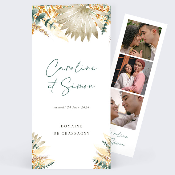 Faire part mariage Bohemia