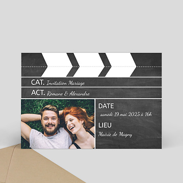 Faire-Part de Mariage Virtuel Cinéma
