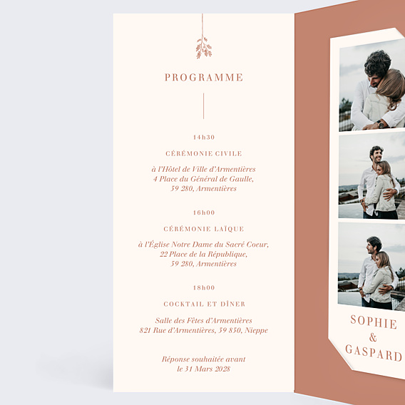 Faire-part Mariage Botanica