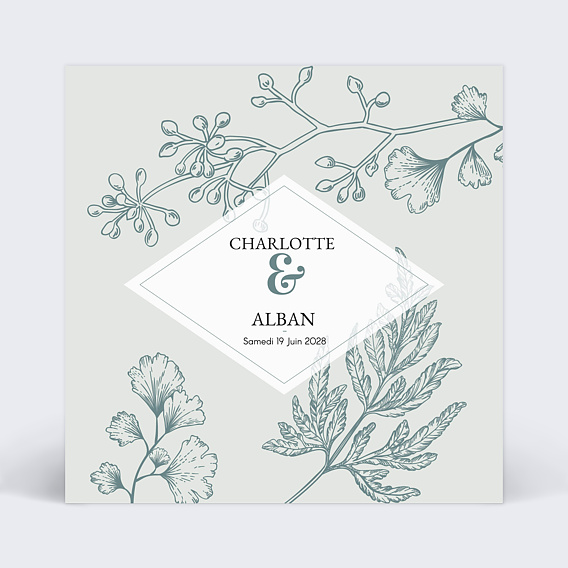 Faire part mariage Botanic Wedding