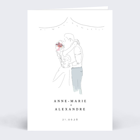 Faire-part Mariage Illustration Joie