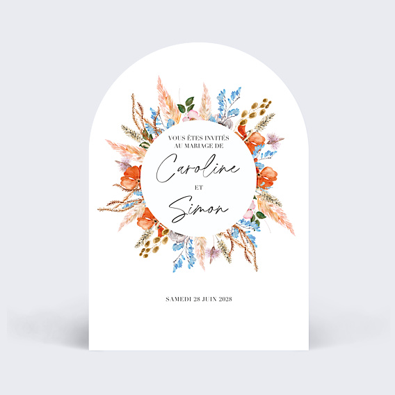 Faire-part Mariage Éveil des fleurs