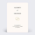 Faire-part Mariage Alliances Minimaliste