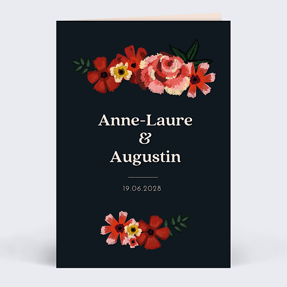 Faire part mariage Anémone