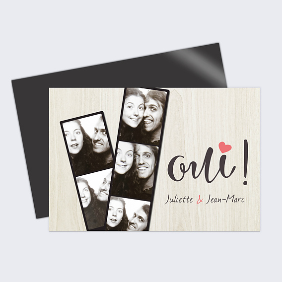 Faire part mariage Photomaton