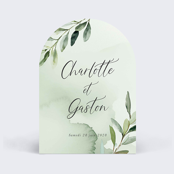 Faire part mariage Aquarelle Végétale