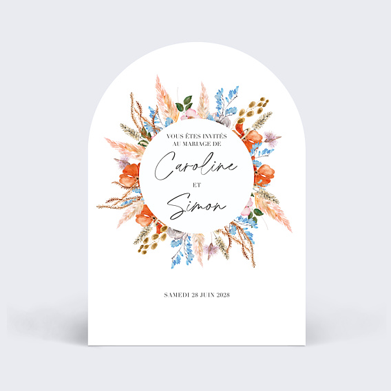 Faire part mariage Éveil des fleurs