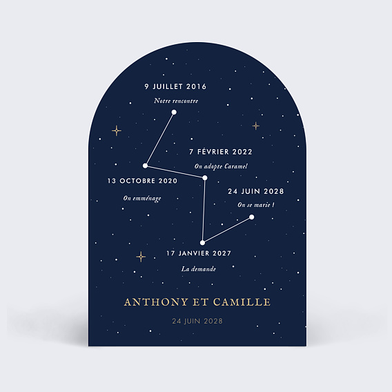 Faire part mariage Notre Constellation