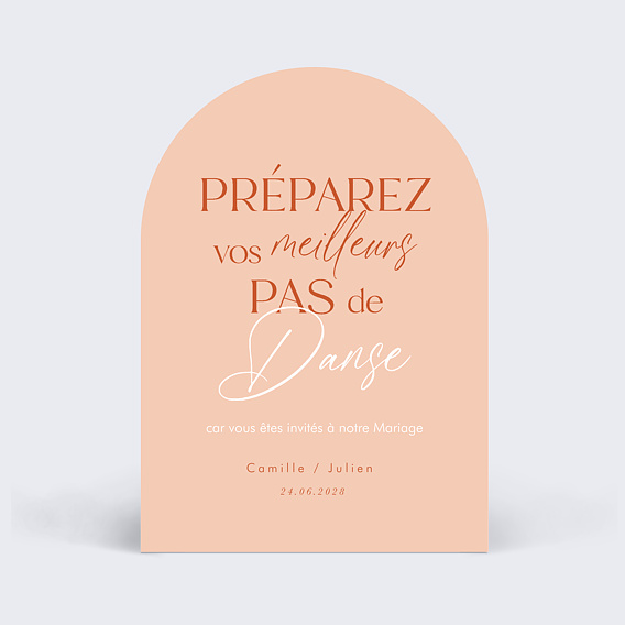 Faire part mariage Venez Danser