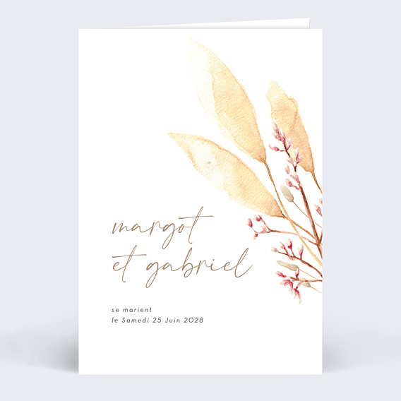 Faire-part Mariage Prairie