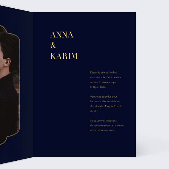 Faire part mariage Alhabu Intérieur Droit