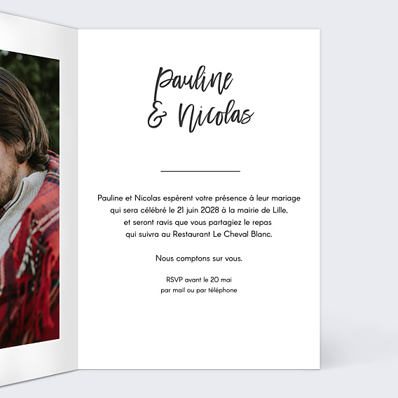 Faire-part Mariage Jolie Typo