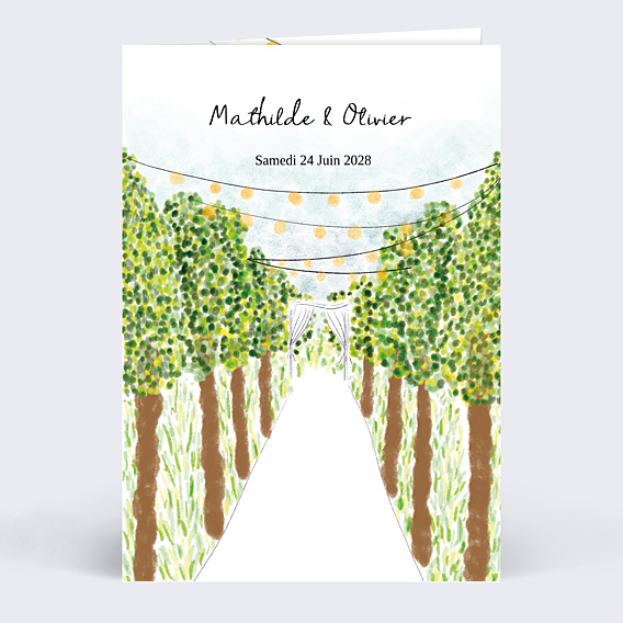 Faire part mariage Bosquet