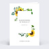 Faire-part Mariage Étiquette Tournesol