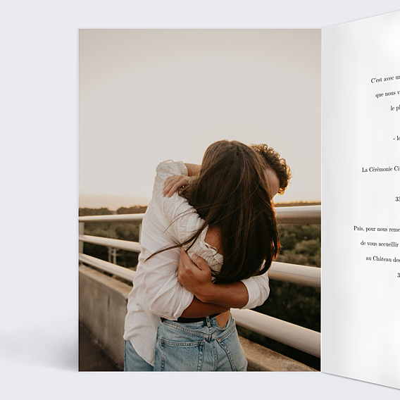 Faire-part Mariage Photo Pleine Page