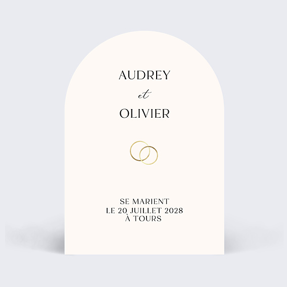 Faire-part Mariage Alliances Minimaliste