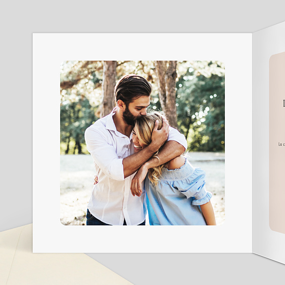 Faire part mariage Gourmandise Intérieur Gauche