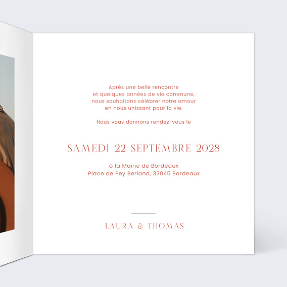 Faire-part Mariage Programme Illustré