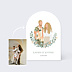 Faire-part Mariage Portrait minimaliste avec couronne eucalyptus