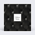 Faire part mariage Cuir Matelassé Noir