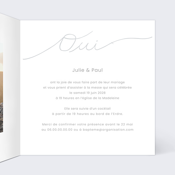 Faire-part Mariage Lettres Chic