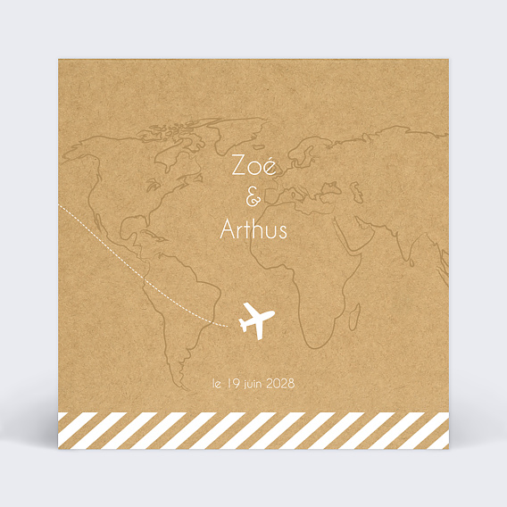 Faire part mariage Ensemble en Vadrouille