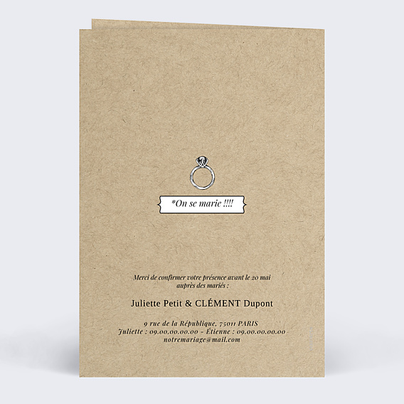 Faire-part Mariage Points à Relier Vintage