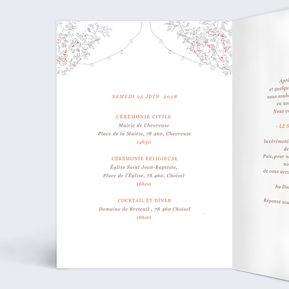 Faire part mariage Demande en Mariage Intérieur Gauche