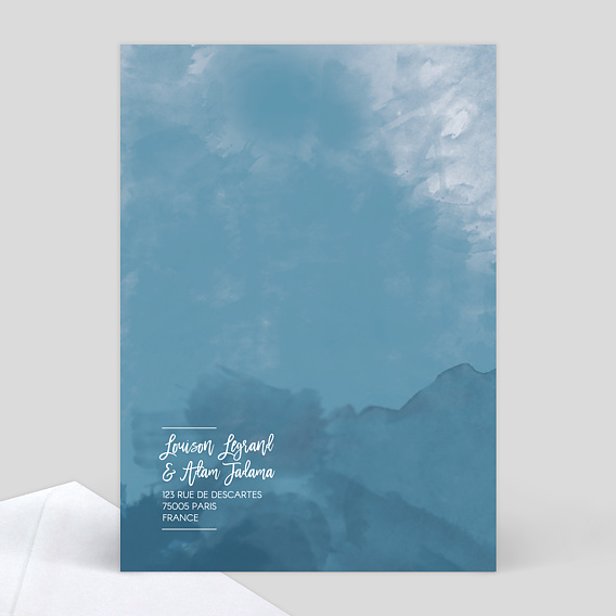 Faire part mariage Mister M Studio Adam Verso