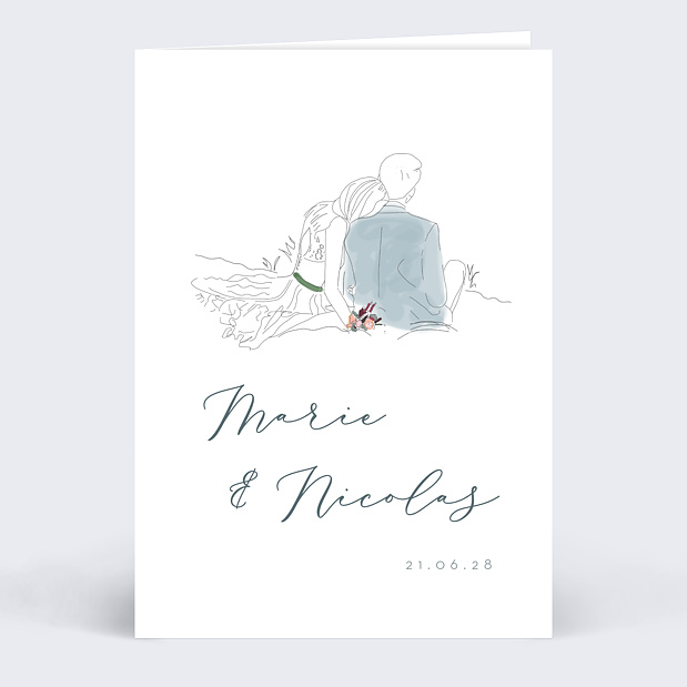 Faire-Part Mariage Illustration Douceur