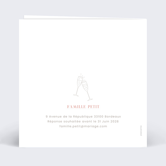 Faire-part Mariage Programme Illustré