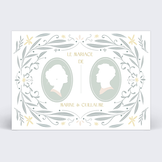 Faire-part Mariage Camée