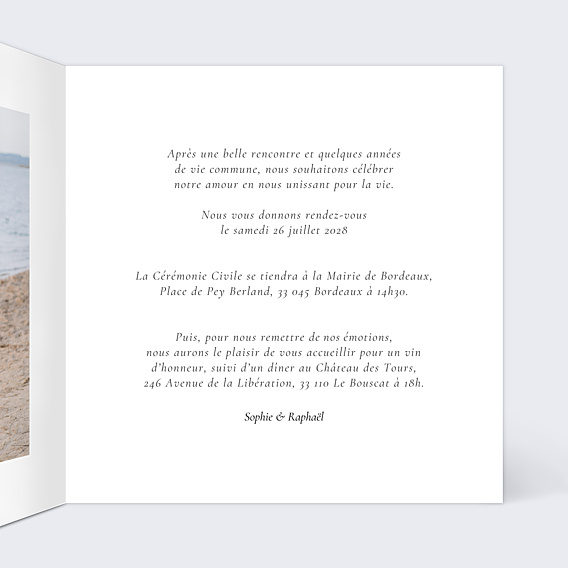 Faire-part Mariage Fleurs des Champs
