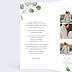 Faire part mariage Cadre Ocre Eucalyptus Intérieur Gauche