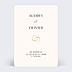 Faire-part Mariage Alliances Minimaliste