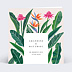 Faire part mariage Etiquette Tropicale