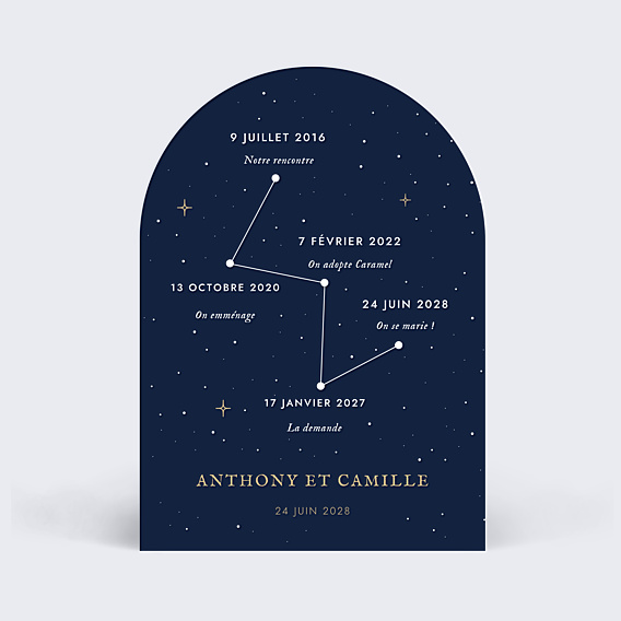 Faire-part Mariage Notre Constellation
