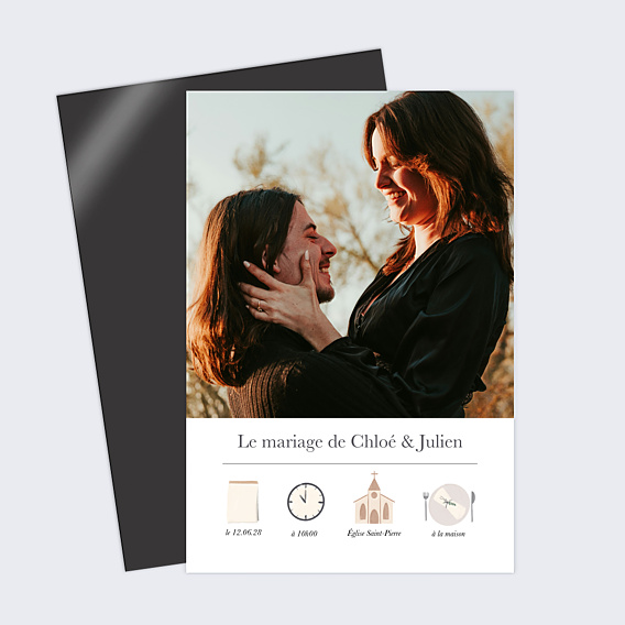 Faire-part Mariage Joli Programme